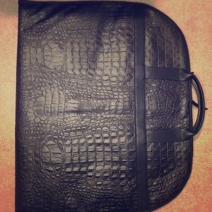 Zara croc 🐊 embossed black garment bag 🧳